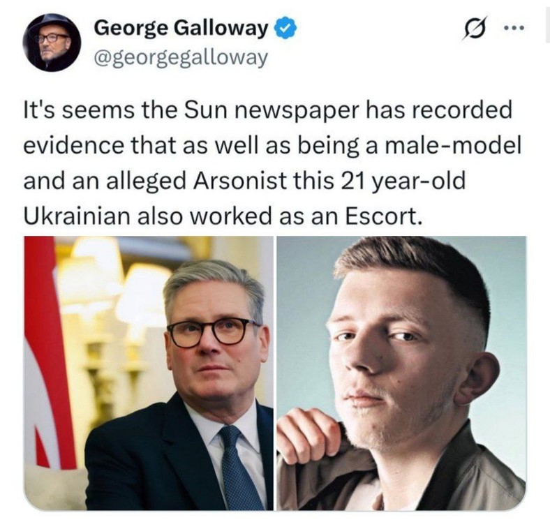 Galloway o podpalaczu