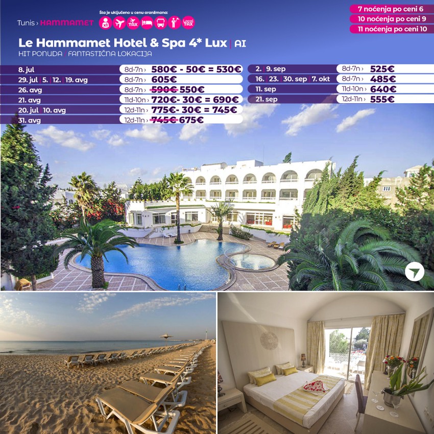 Le Hammamet Hotel & Spa 4* Lux