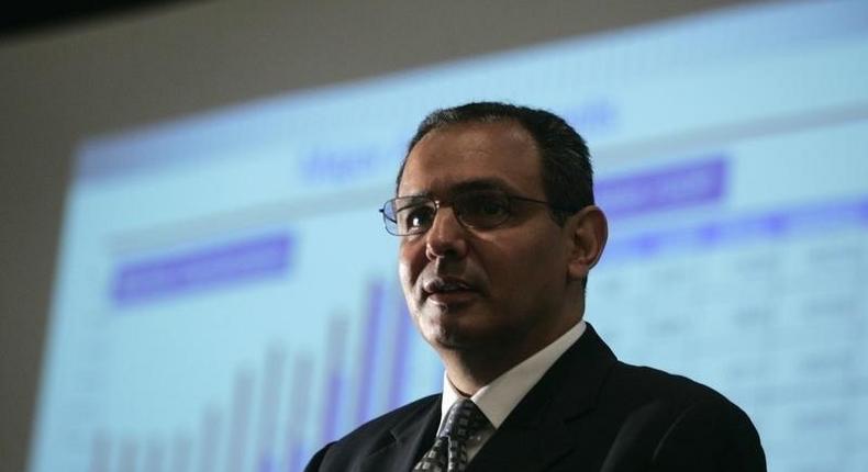 Chief Executive Casablanca Stock Exchange Karim Hajji delivers a speech at the Annual Meeting of the Union of Arab Stock Exchanges in Casablanca April 15, 2009. REUTERS/Rafael Marchante