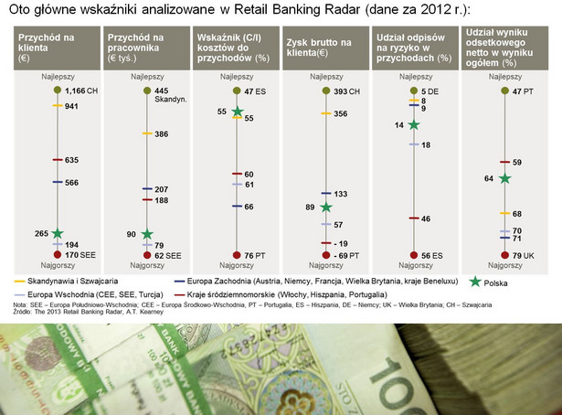 Główne wskaźniki analizowane w ramach Retail Banking Radar 2013