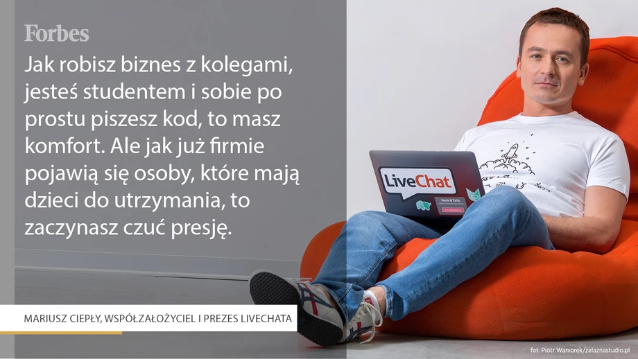 Mariusz Ciepły, współzałożyciel i prezes LiveChata 