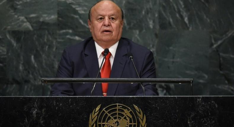 Yemen's President Abedrabbo Mansour Hadi pictured in September at the United Nations