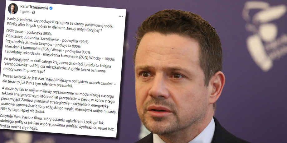 Rafał Trzaskowski krytykuje politykę energetyczną rządu