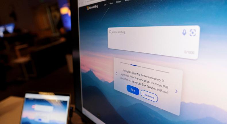 An AI researcher caught errors in Microsoft's demo of its new Bing search engine's AI chatbot.Jason Redmond/AFP via Getty Images