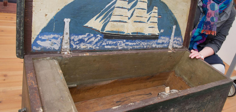 Skrzynie morskie w Muzeum Stralsund w Meklemburgii-Pomorzu Przednim