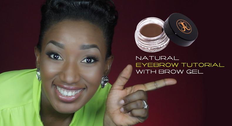 Natural eyebrow tutorial with gel