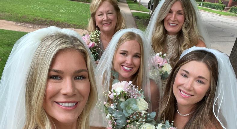 Hailey Myers with her sisters and mom on her way to her 40th birthday dinner.Courtesy of Hailey Myers