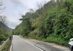 Klizište, magistralni put Mali Zvornik - Ljubovija