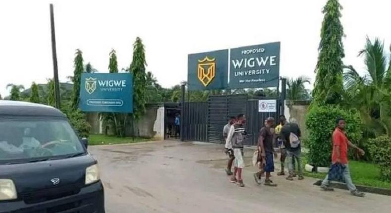 Wigwe University gate [Wigwe University]