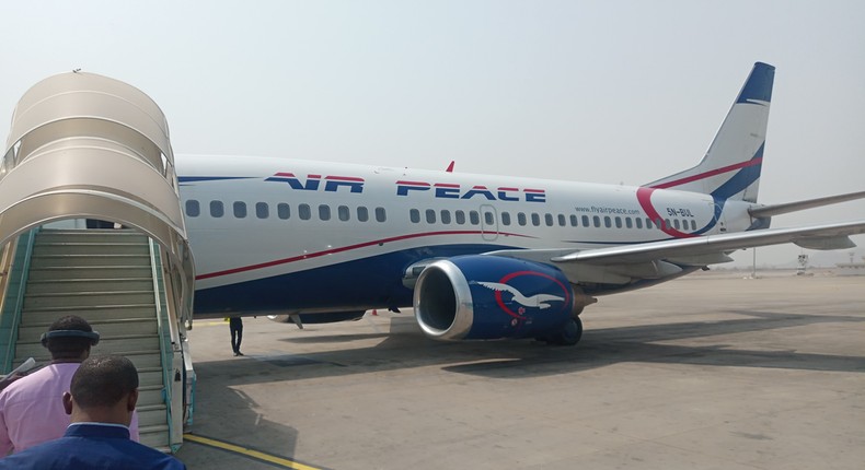 Illustrative Photo: Air Peace offers free flight to Nigerians in South Africa. (Shipsandports)