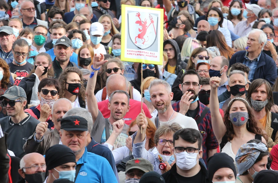 Antivladini protesti u Ljubljani krajem maja