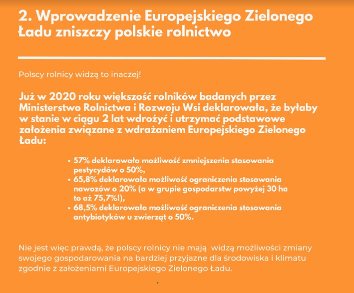 Wycinek z „10 mitów o rolnictwie”