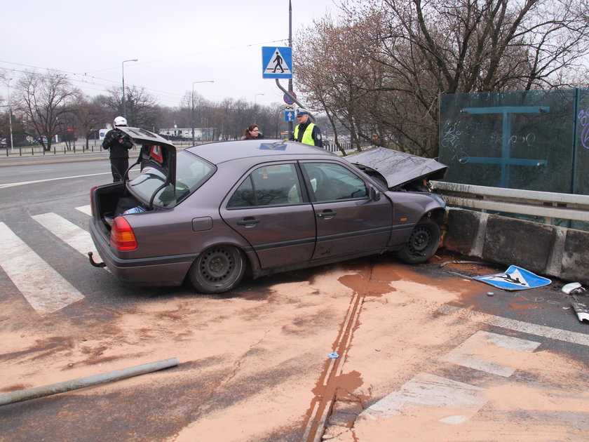 Wypadek policjanta