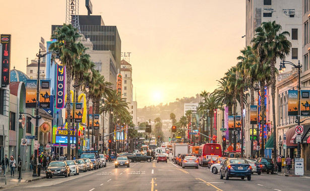 Hollywood Boulevard w Los Angeles