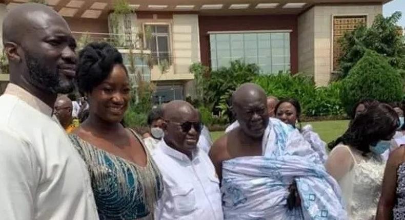 Maxwell Kofi Jumah’s son marries Akufo-Addo’s 3rd daughter at the presidency (videos & photos)