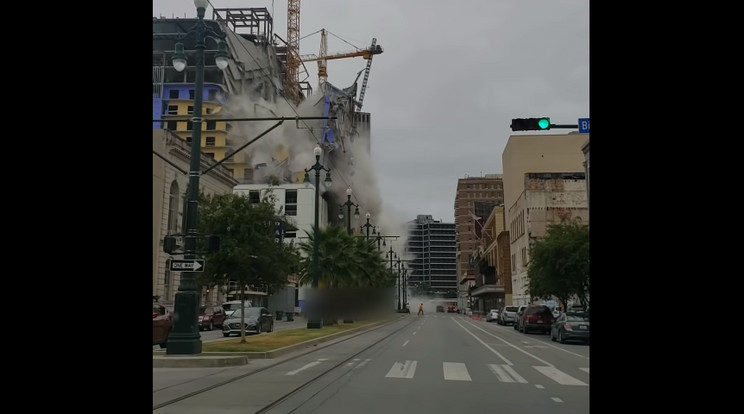 Összeomlott egy hotel New Orleans belvárosában / Fotó: YouTube