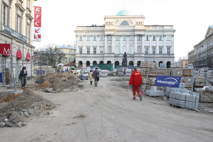 Znów rozkopią Krakowskie Przedmieście