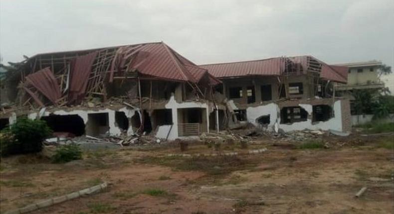 Destroyed High Commission building of Nigeria in Ghana (Dele Momodu)