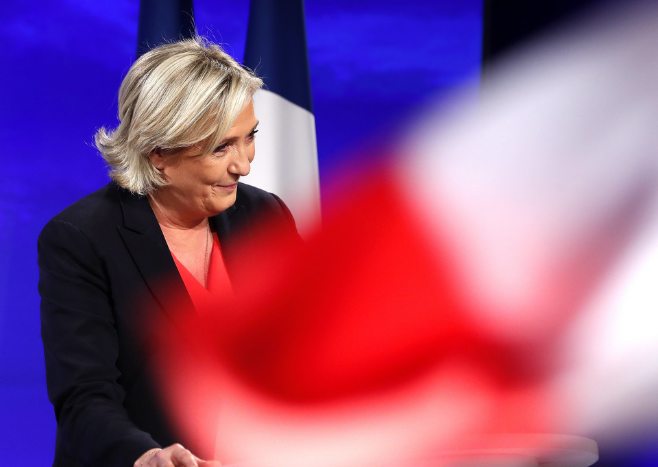 Marine Le Pen przemawia po ogłoszeniu wyników