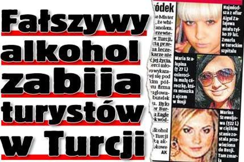 Fałszywy alkohol zabija młode turystki