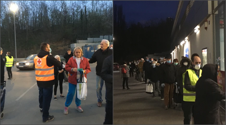 Volonteri dele maske starijim građanima