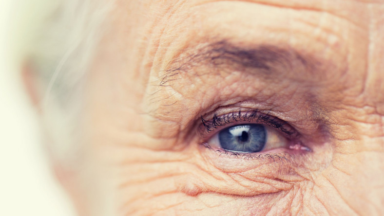 Oko seniorki, starsza kobieta, wzrok