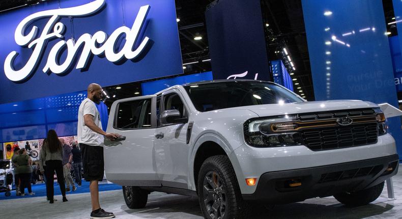 Ford offers hybrid versions of the Maverick truck.Adam J. Dewey/Getty Images