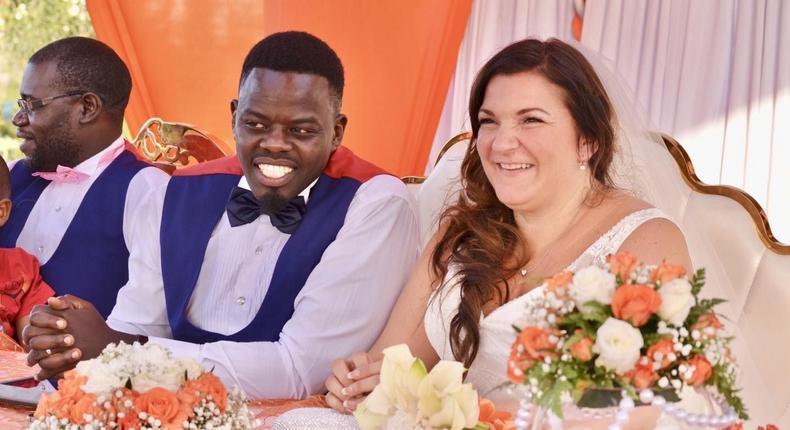 Jeff Okello and his wife Katja Maria Huhta