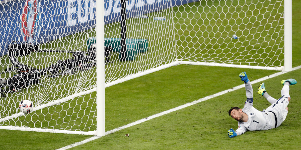 France's goalkeeper Hugo Lloris gave up what became the winning goal by Portugal's Eder in Sunday's Euro 2016 final.