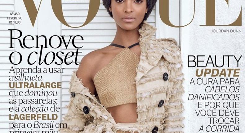 Jourdan Dunn for Vogue Brazil February 2016 cover