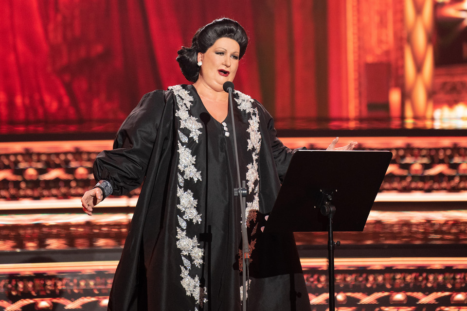 Katarzyna Łaska jako Montserrat Caballé w programie "Twoja twarz brzmi znajomo 15"