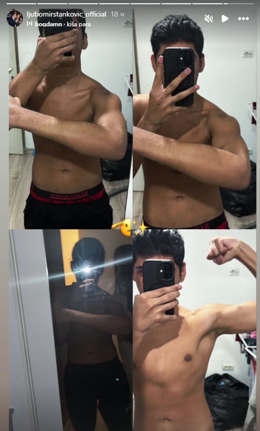 Ljuba Stanković pokazao mišiće
