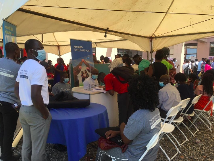 Ghanaian youth mass up at YEA job fair to seek job opportunities