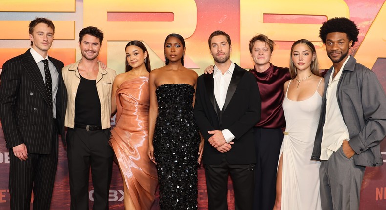 The cast of Outer Banks at the premiere of season four.Jeff Hahne/Getty Images for Netflix