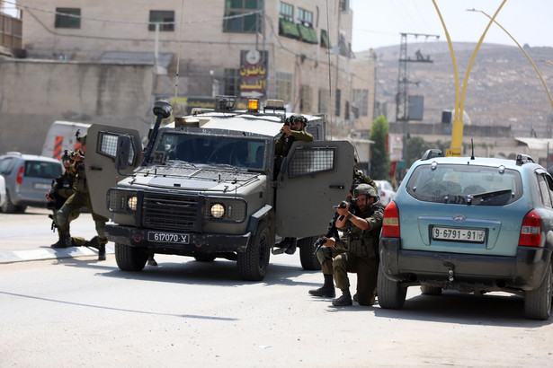 Izraelskie siły bezpieczeństwa pod Hebronem