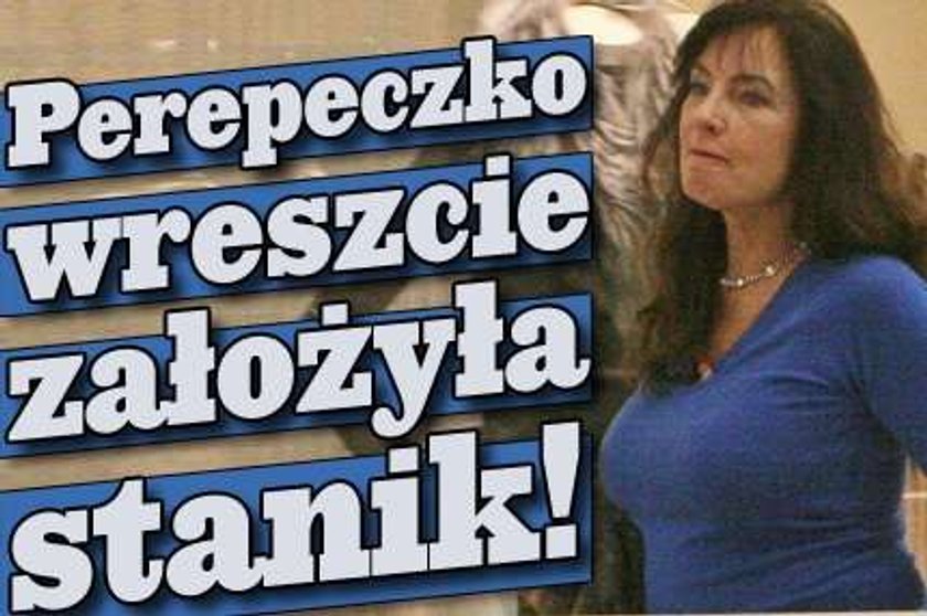 Perepeczko wreszcie założyła stanik!