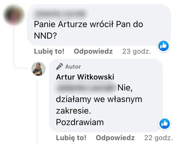 Artur Witkowski odpowiada na pytanie fanki