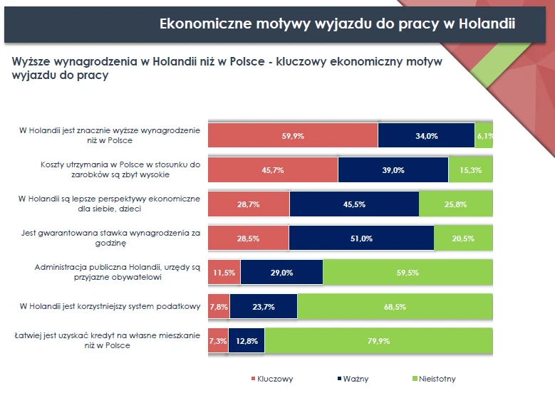 Ekonomiczne motywy wyjazdu do pracy w Holandii