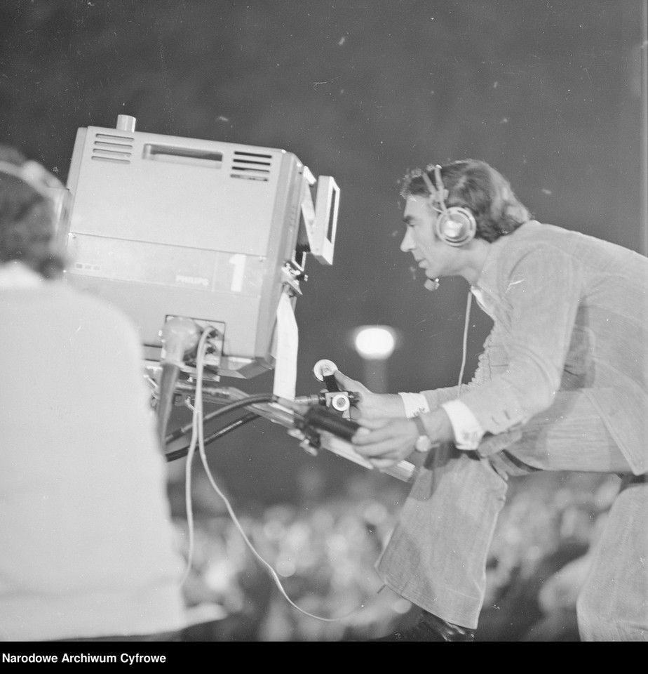 Operator kamery na Sopot Festivalu 1976