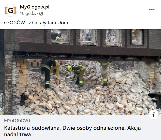 Na terenie dawnej cukrowni przebywały dwie osoby, które zbierały tam złom