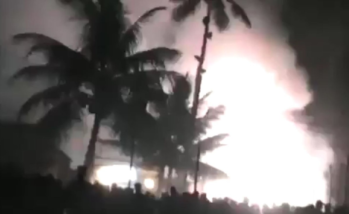 Pożar w świątyni w Indiach