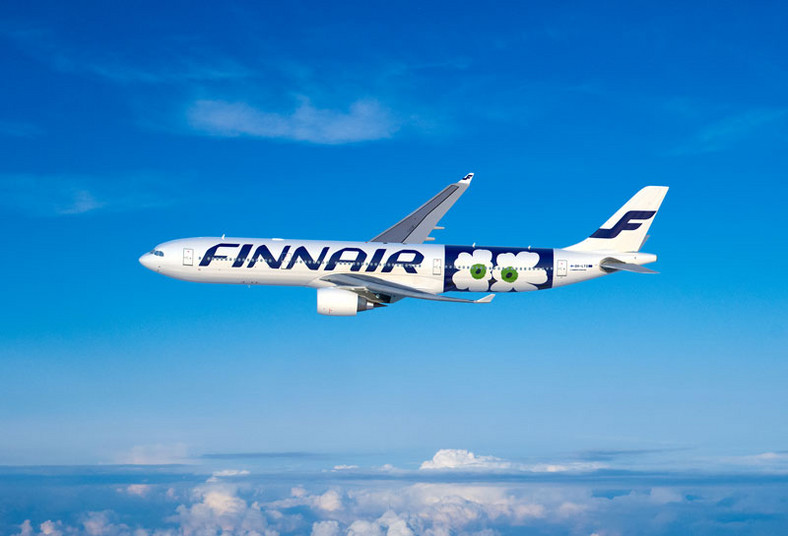 Finnair Airbus 330 w malowaniu Unikko