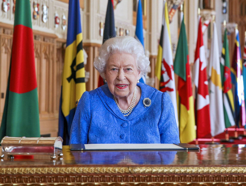 Elżbieta II podczas orędzia z okazji Dnia Wspólnoty Narodów w 2021 r.