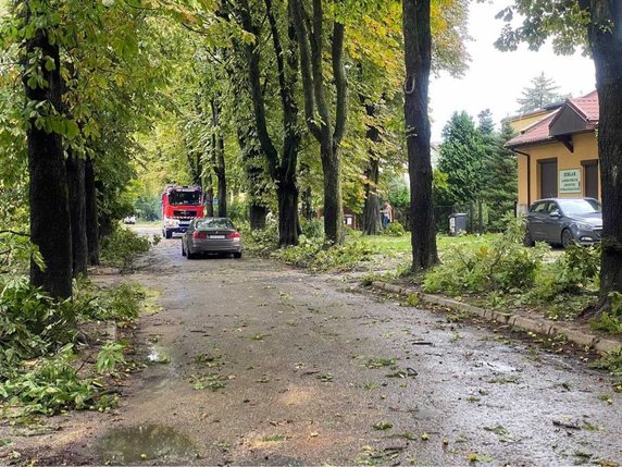 Skutki nawałnicy w Lublinie