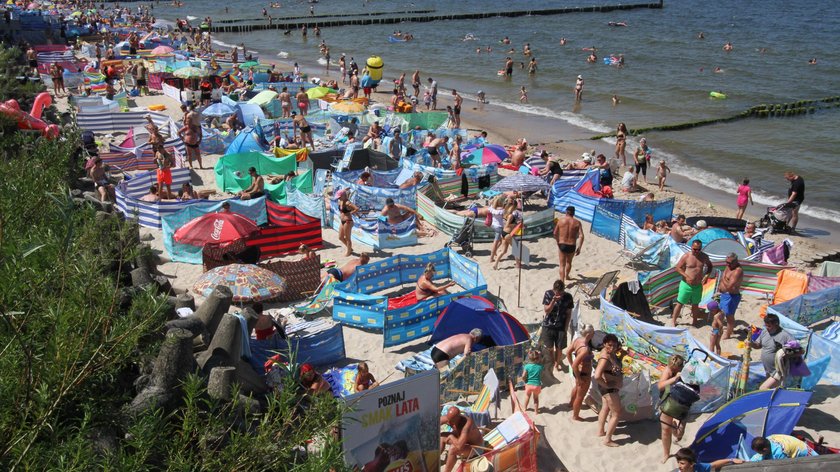 Tłok na plaży