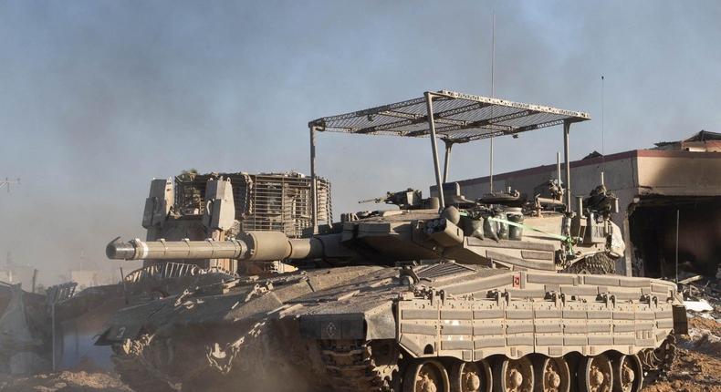 An Israeli armored thrust into southern Lebanon would put Merkava tanks up against Hezbollah fighters with the weapons and training to exploit the region's mountainous terrain.Israel Defense Forces/Reuters