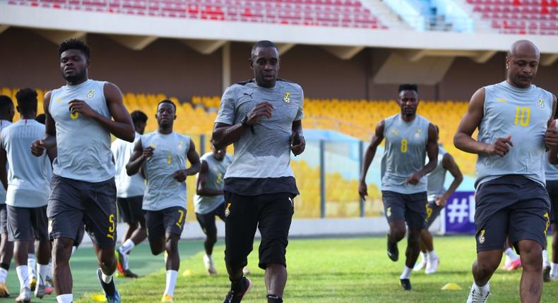 Photos: Ayew brothers, Partey join Black Stars training ahead of Sao Tome clash