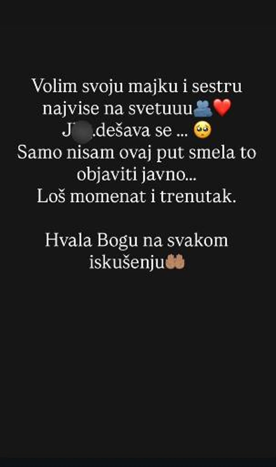 Indi Aradinović promenila ploču, šok preokret: "Volim majku i sestru"