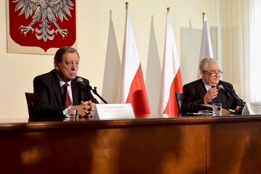 Prezes NFOŚiGW Kazimierz Kujda i minister środowiska Jan Szyszko
