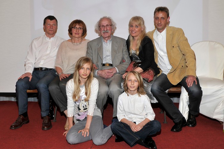 Franciszek Pieczka z rodziną